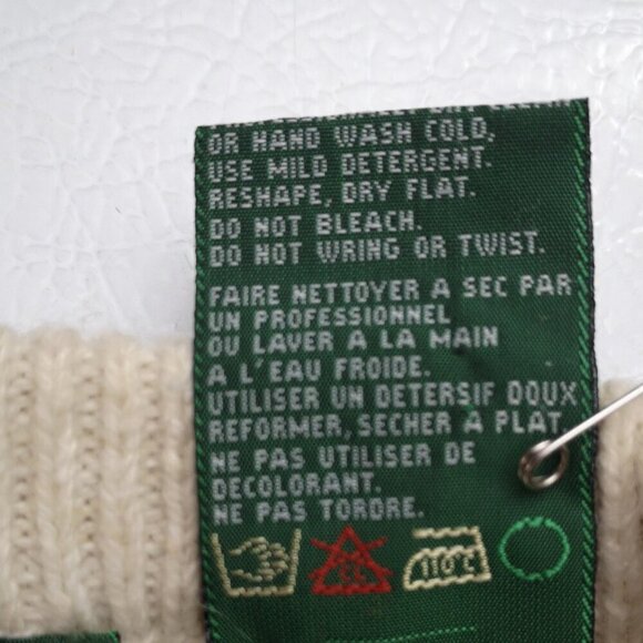 Northern Reflections Ladies Size Large Beige w/ Flower Pattern Sweater - Picture 5 of 10